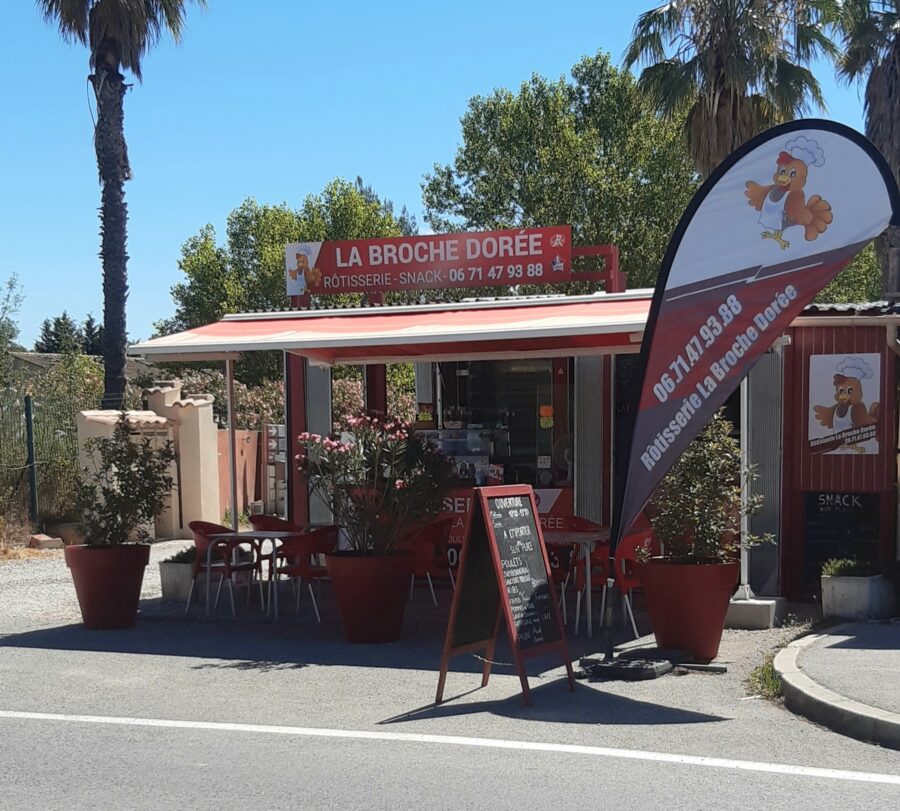 Rotisserie broche dorée